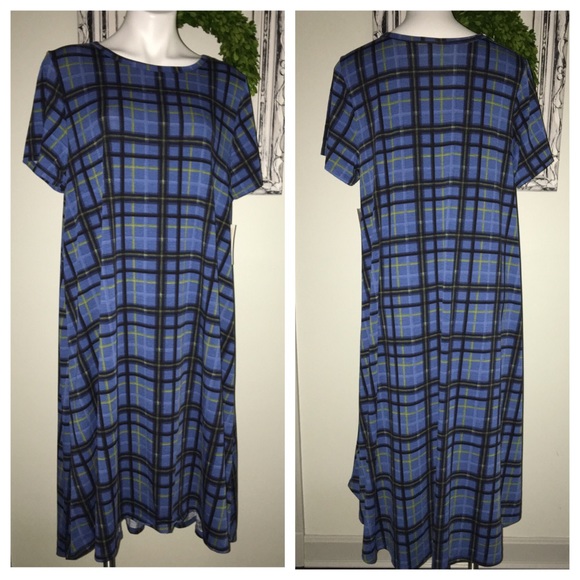 LuLaRoe Dresses & Skirts - 🆕 LuLaRoe Plaid Carly High-Low Dress 2XL (22/24)